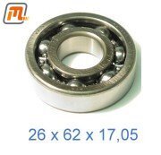 gearbox-manual main shaft guide bearing V4 1,3-1,7l  (4-speed, gearbox type F, german engine)